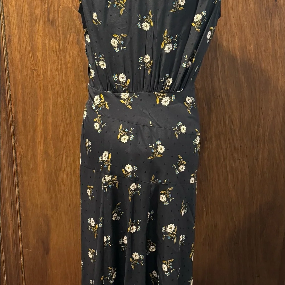 Veronica Beard Wixson Black Floral Dress Sz 8 - Picture 9 of 13